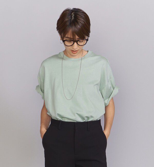 BEAUTY&YOUTH UNITED ARROWS「【WEB限定】ロールアップ ワイド テーパード Tシャツ -MADE IN JAPAN-」|Tシャツ・カットソー|