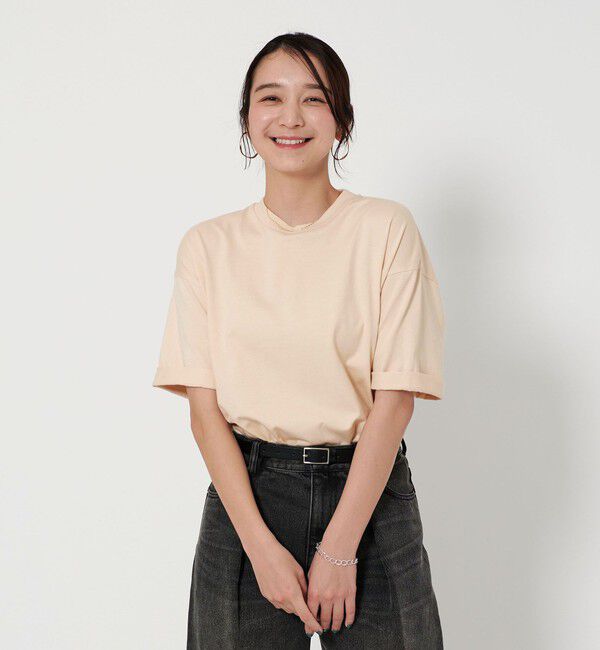 BEAUTY&YOUTH UNITED ARROWS「【WEB限定】ロールアップ ワイド テーパード Tシャツ -MADE IN JAPAN-」|Tシャツ・カットソー|