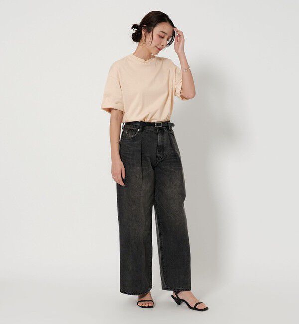 BEAUTY&YOUTH UNITED ARROWS「【WEB限定】ロールアップ ワイド テーパード Tシャツ -MADE IN JAPAN-」|Tシャツ・カットソー|