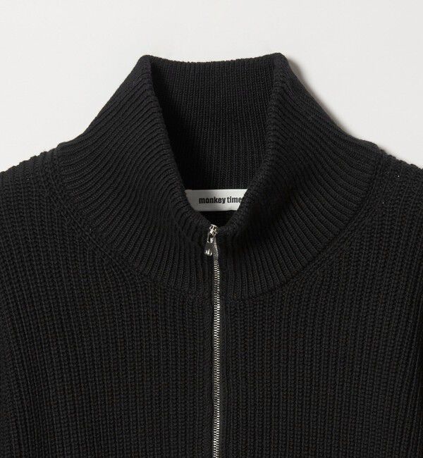 MONKEY TIME「バルキー アゼ ハーフジップ ニット」|ニット・セーター|