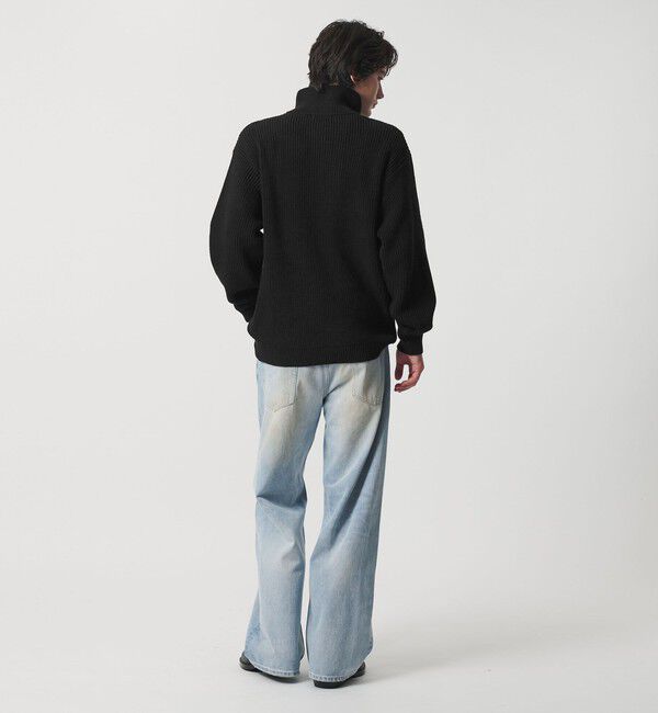 MONKEY TIME「バルキー アゼ ハーフジップ ニット」|ニット・セーター|