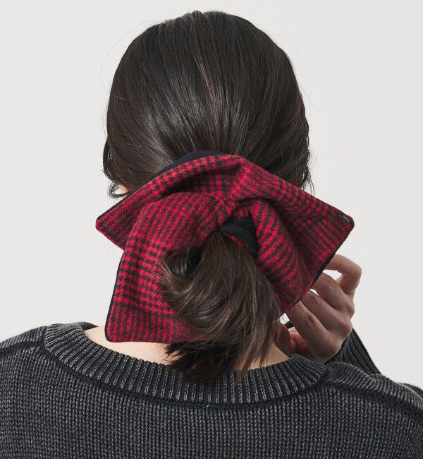 BEAUTY&YOUTH UNITED ARROWS「＜heyep＞Plaid Square シュシュ」|ヘアゴム・シュシュ|WINE