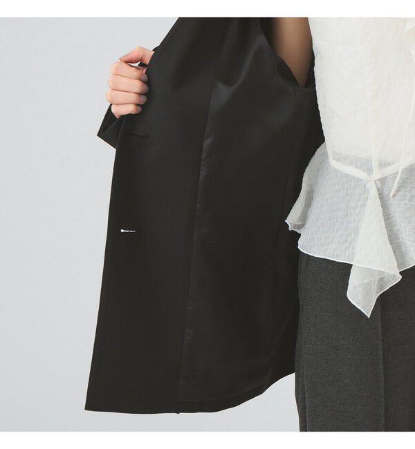 Ray BEAMS 「ノーカラー ビッグ ジャケット」|ノーカラージャケット|