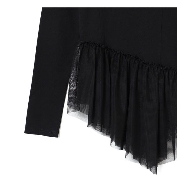 Ray BEAMS 「チュール キリカエ アシンメトリー ヘム Tシャツ」|Tシャツ・カットソー|