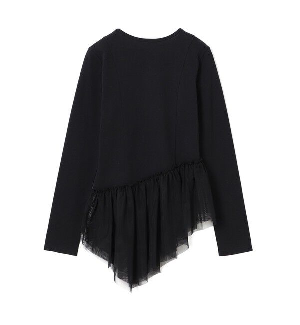 Ray BEAMS 「チュール キリカエ アシンメトリー ヘム Tシャツ」|Tシャツ・カットソー|