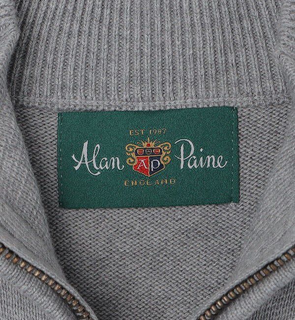 SHIPS「ALANPAINE: 12ゲージ ウール/コットン ファネルネック ジップアップ ニット」|ニット・セーター|