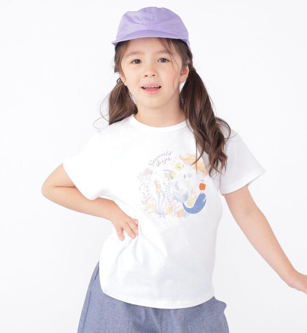 SHIPS KIDS「SHIPS KIDS:100～130cm / サマー モチーフ 半袖 TEE」|Tシャツ・カットソー|