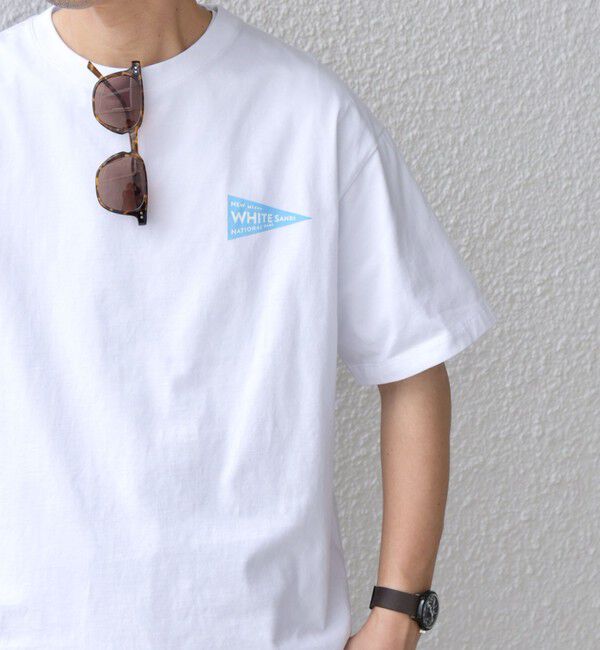 SHIPS any「【WEB限定】SHIPS any: NATIONAL PARK ヴィンテージライク ワンポイント プリント Tシャツ◇」|Tシャツ・カットソー|ホワイト