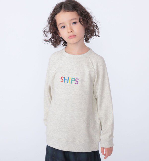 SHIPS KIDS「SHIPS KIDS:100～130cm / 刺繍 ロゴ ラグラン スウェット」|スウェット・ジャージ|