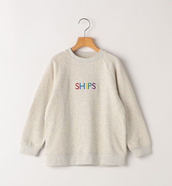 SHIPS KIDS「SHIPS KIDS:100～130cm / 刺繍 ロゴ ラグラン スウェット」|スウェット・ジャージ|