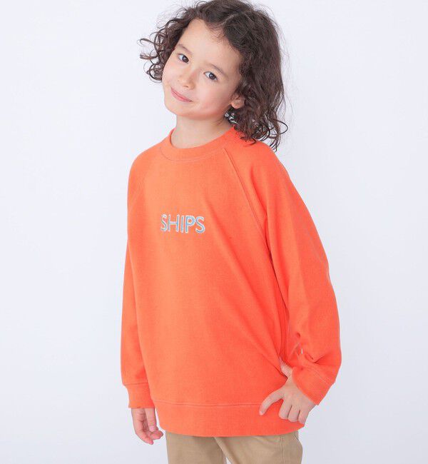 SHIPS KIDS「SHIPS KIDS:100～130cm / 刺繍 ロゴ ラグラン スウェット」|スウェット・ジャージ|