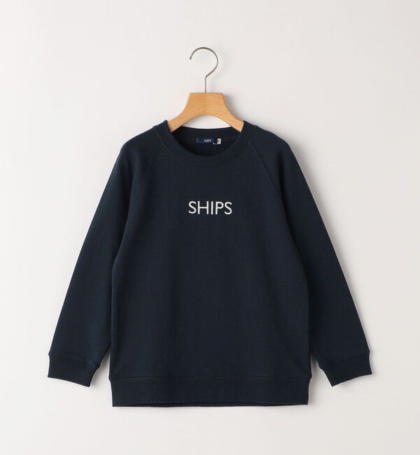 SHIPS KIDS「SHIPS KIDS:100～130cm / 刺繍 ロゴ ラグラン スウェット」|スウェット・ジャージ|