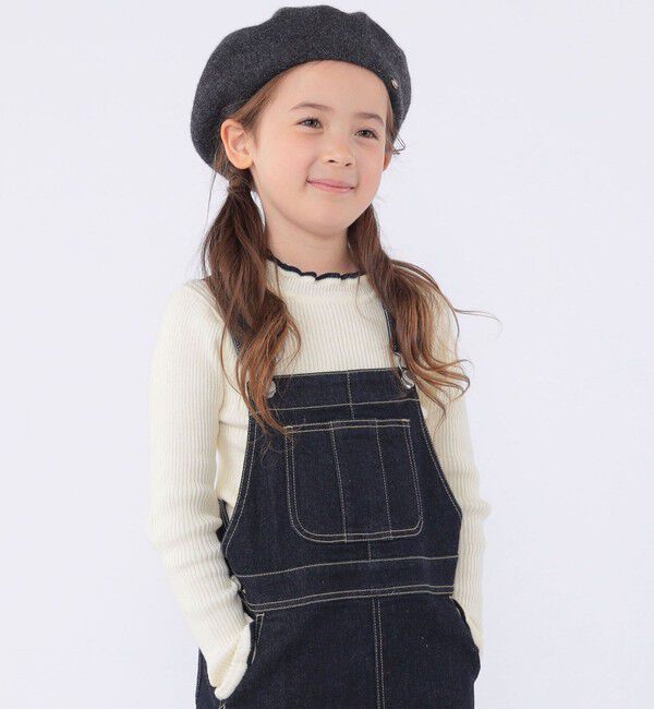 SHIPS KIDS「SHIPS KIDS:100～120cm /〈手洗い可能〉フリル リブ ニット」|Tシャツ・カットソー|