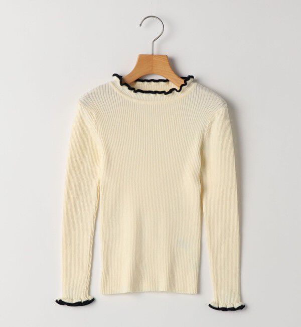 SHIPS KIDS「SHIPS KIDS:100～120cm /〈手洗い可能〉フリル リブ ニット」|Tシャツ・カットソー|