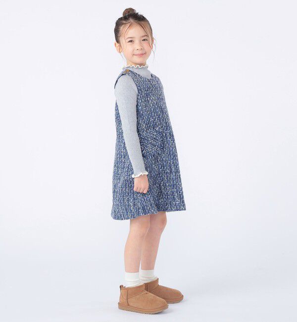 SHIPS KIDS「SHIPS KIDS:100～120cm /〈手洗い可能〉フリル リブ ニット」|Tシャツ・カットソー|