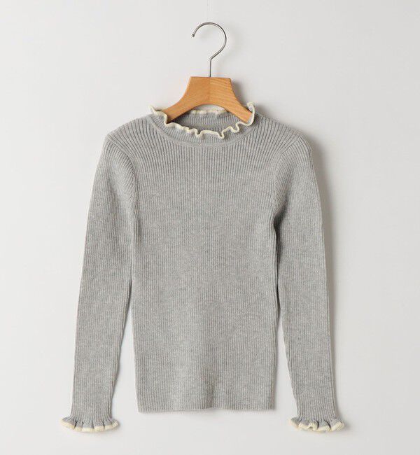 SHIPS KIDS「SHIPS KIDS:100～120cm /〈手洗い可能〉フリル リブ ニット」|Tシャツ・カットソー|