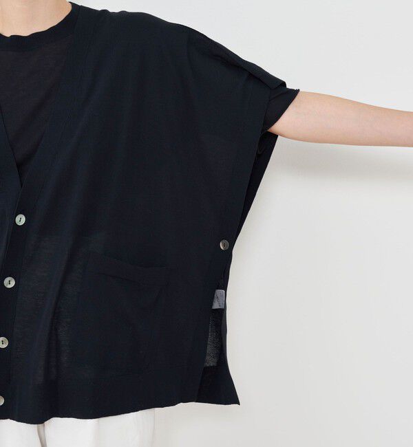 GALERIE VIE「クレープコットン Vネックカーディガン」|カーディガン|