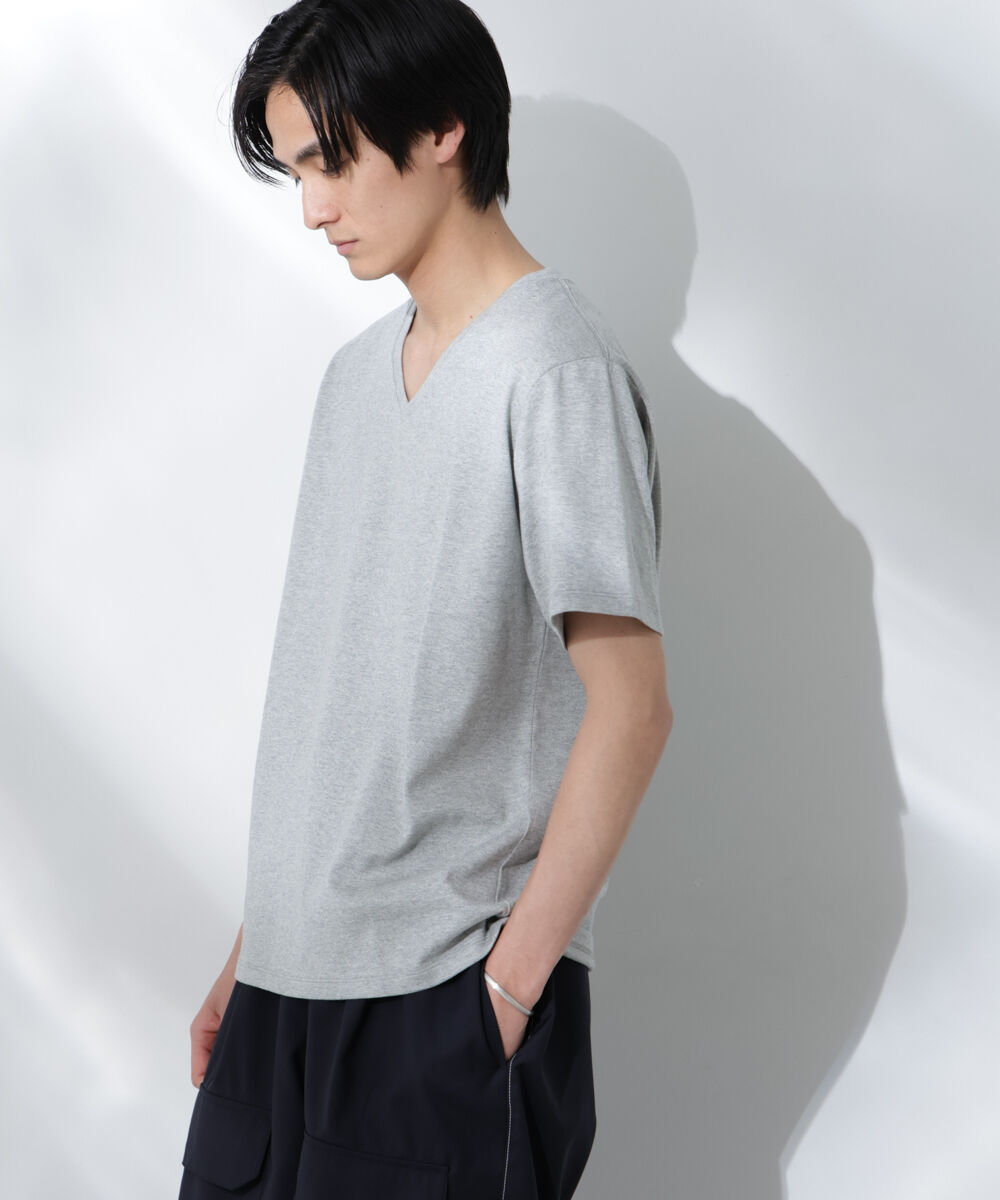 nano･universe「WEB限定/Anti Soaked(R) 汗染み防止 Vネック レギュラーシルエットTシャツ」|Tシャツ・カットソー|