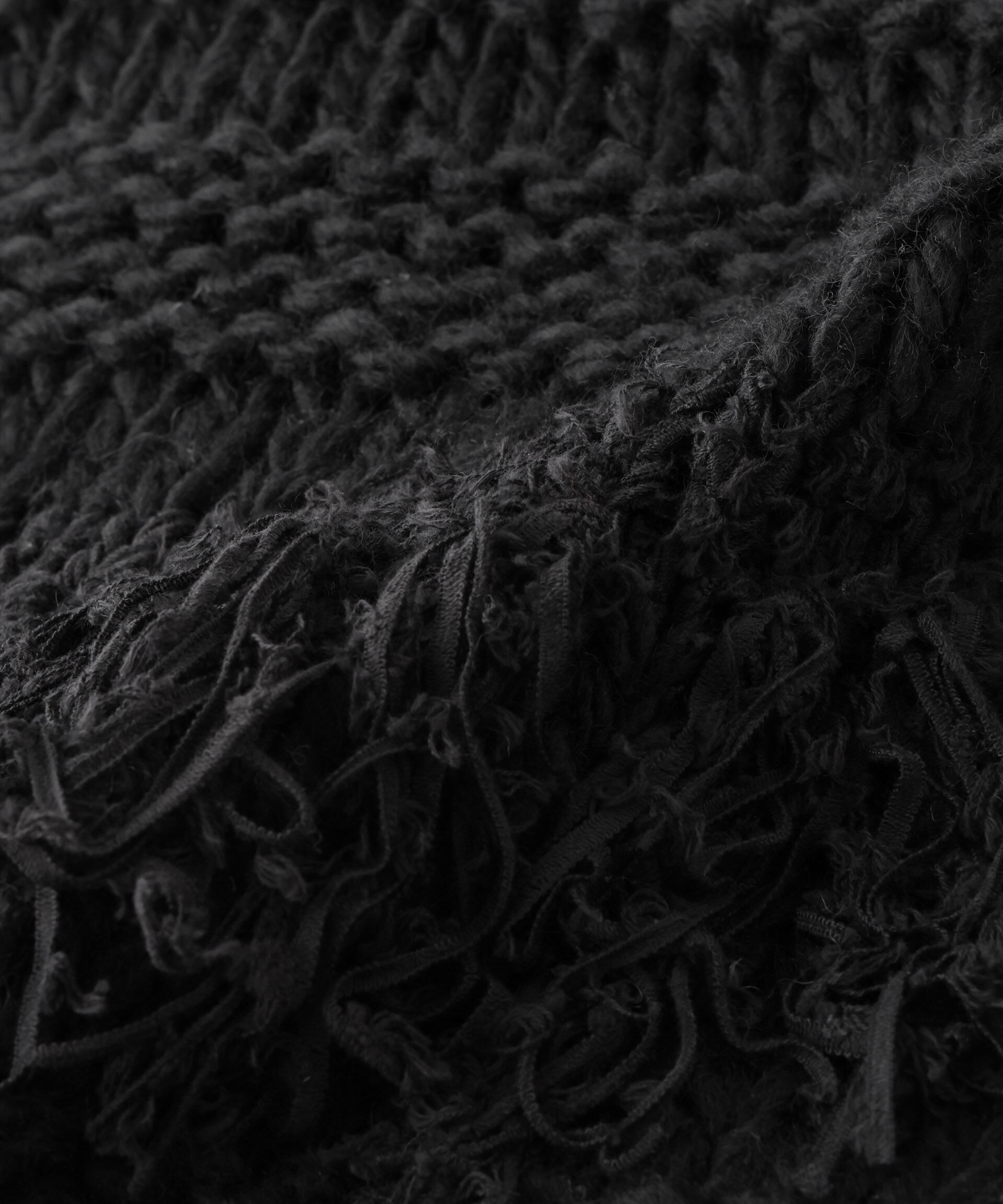 nano･universe「異素材ボーダーフリンジニットプルオーバー」|ニット・セーター|