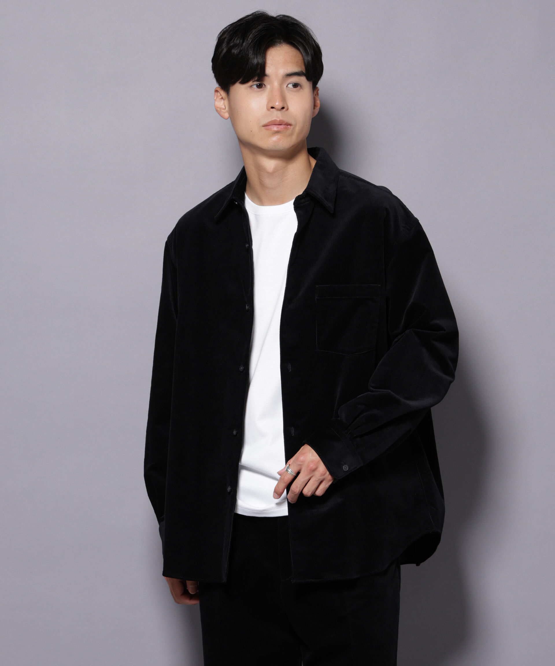 nano･universe「AIRコーデュロイ レギュラーカラーシャツ/STRETCH」|シャツ・ブラウス|