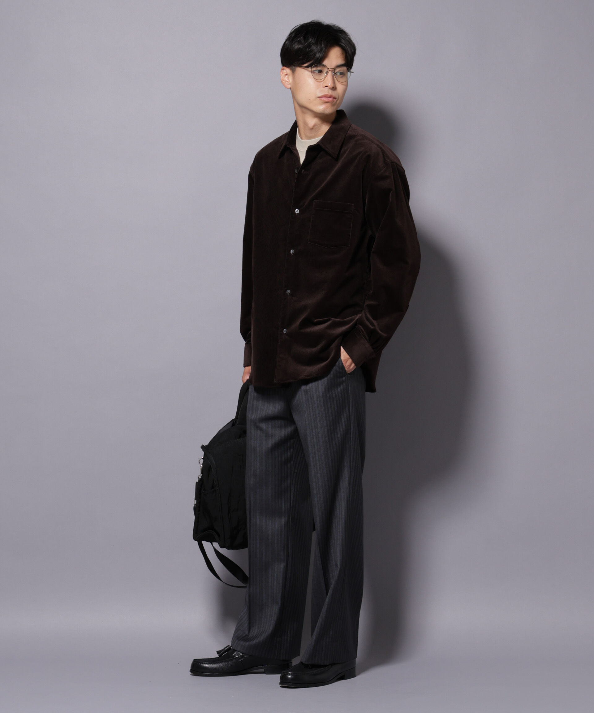 nano･universe「AIRコーデュロイ レギュラーカラーシャツ/STRETCH」|シャツ・ブラウス|