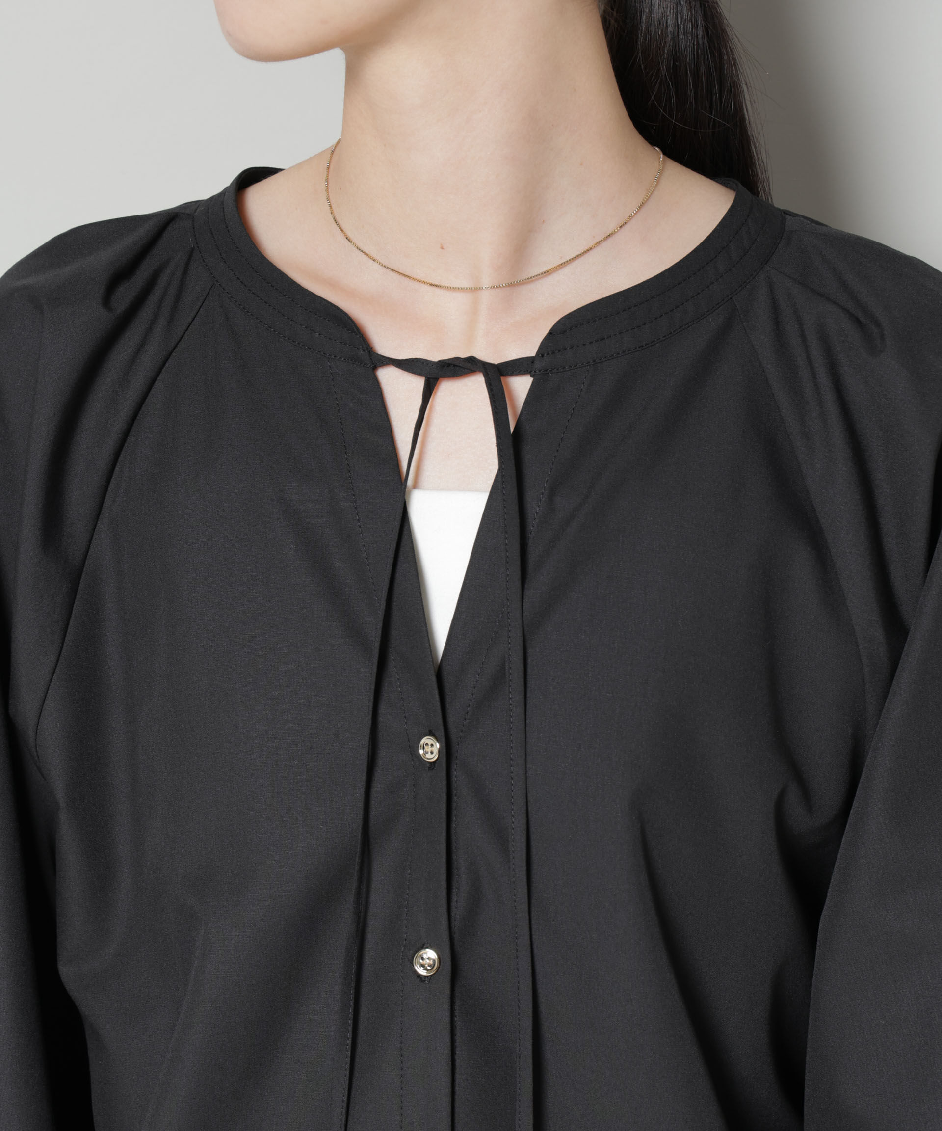 nano･universe「前後2wayラグランスリーブデザインブラウス」|シャツ・ブラウス|