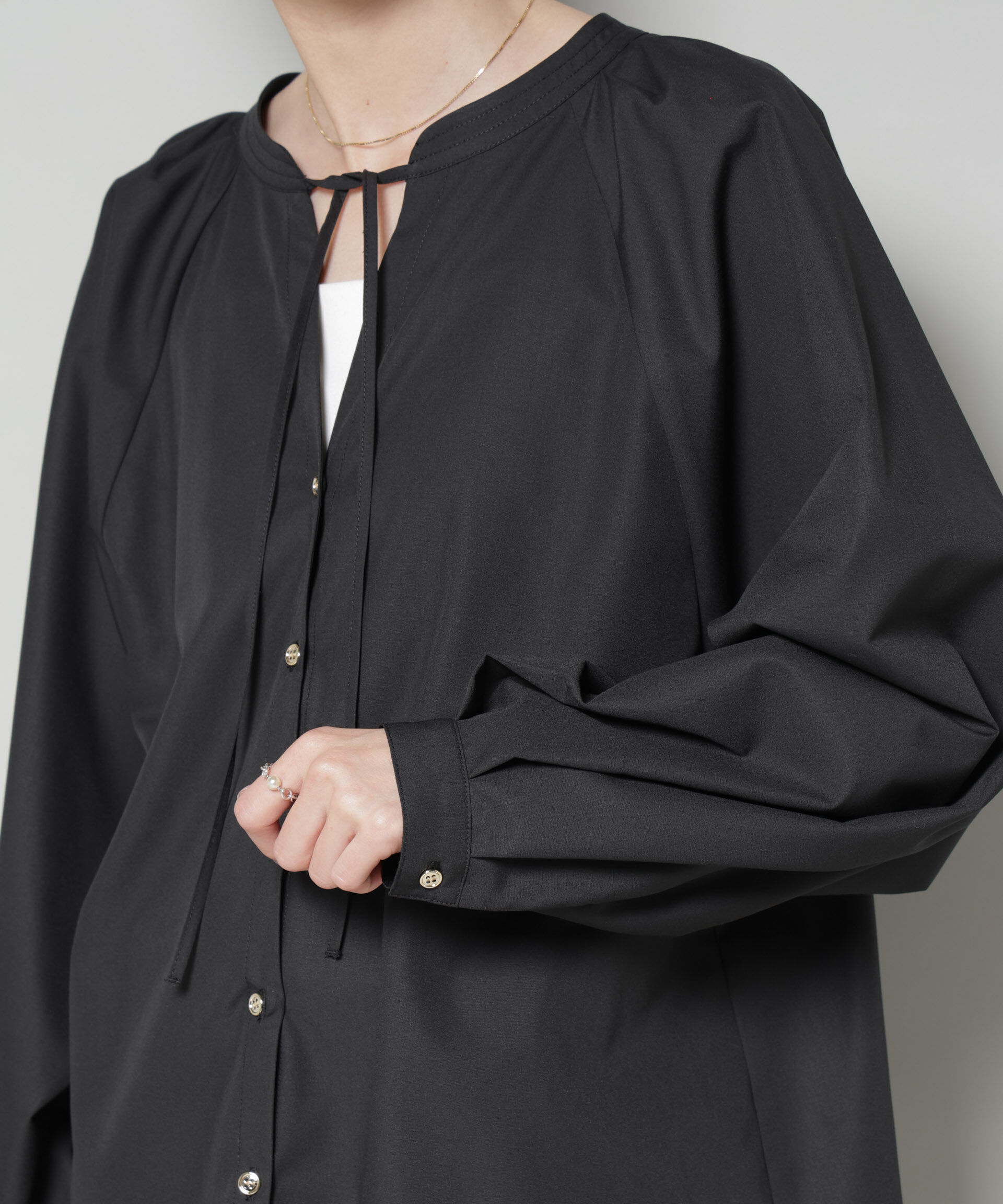 nano･universe「前後2wayラグランスリーブデザインブラウス」|シャツ・ブラウス|