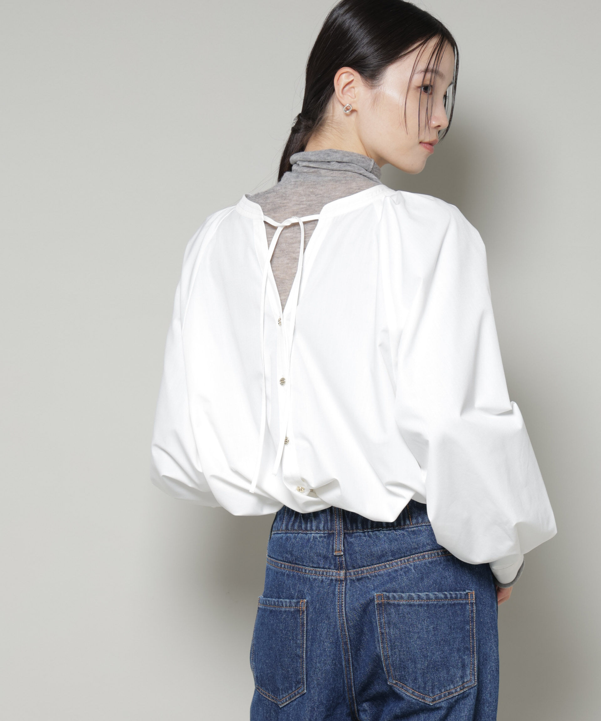 nano･universe「前後2wayラグランスリーブデザインブラウス」|シャツ・ブラウス|