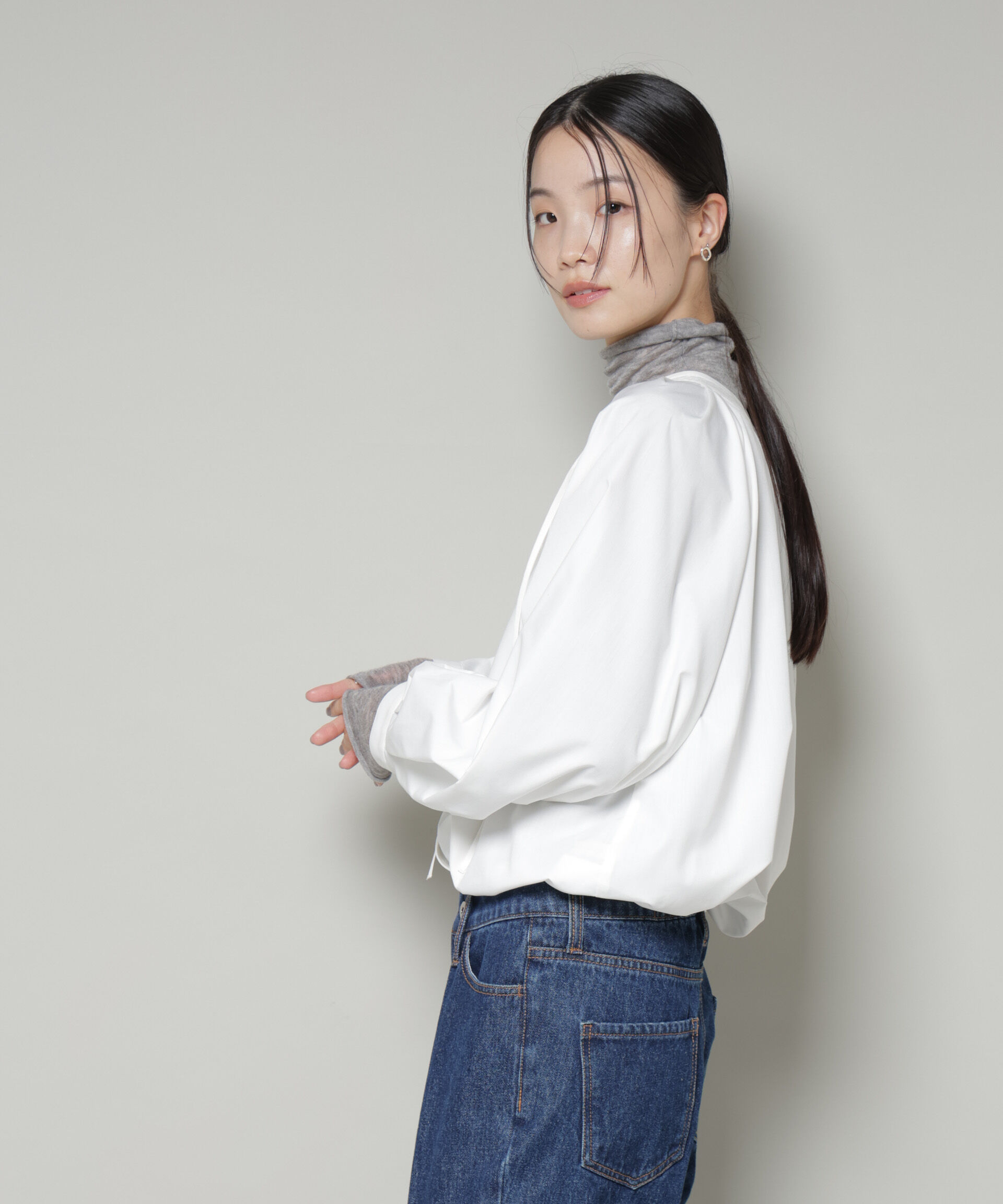 nano･universe「前後2wayラグランスリーブデザインブラウス」|シャツ・ブラウス|