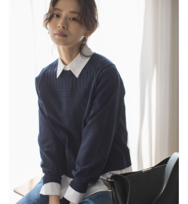 組曲「透かし柄 ニットプルオーバー」|ニット・セーター|