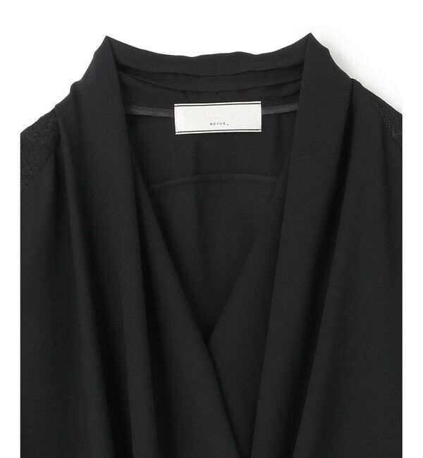 BEIGE,「OLIVE / カシュクールロングスリーブブラウス」|シャツ・ブラウス|