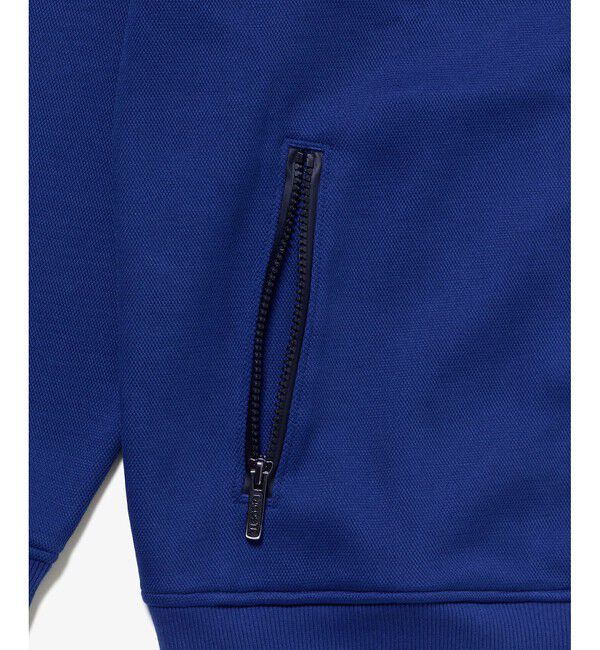 LACOSTE「アシンメトリーボーダーハイネック ドローストリング 鹿の子地 トラックジャケット」|スウェット・ジャージ|