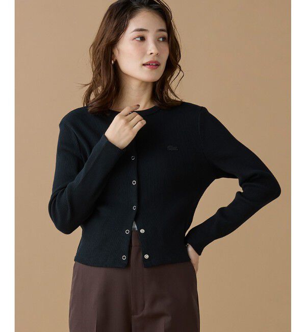 LACOSTE「リブジャージカーディガン」|カーディガン|