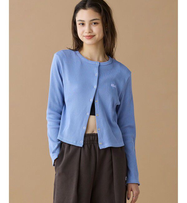 LACOSTE「リブジャージカーディガン」|カーディガン|