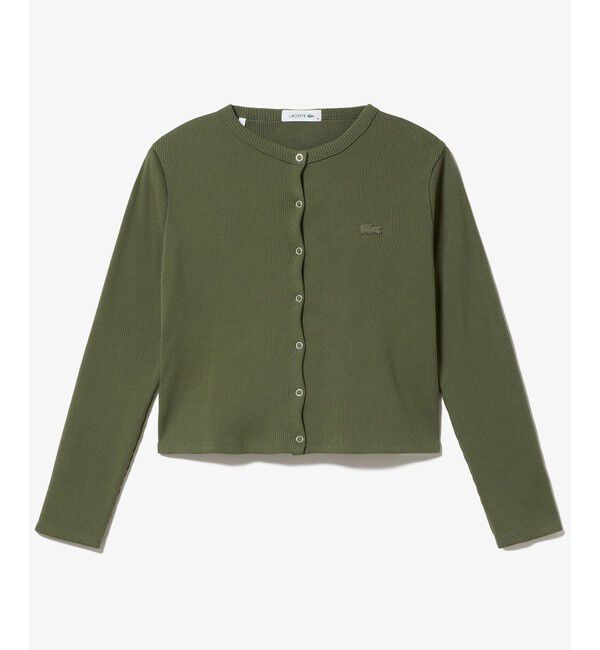 LACOSTE「リブジャージカーディガン」|カーディガン|