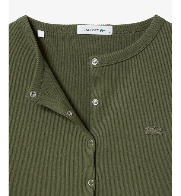 LACOSTE「リブジャージカーディガン」|カーディガン|