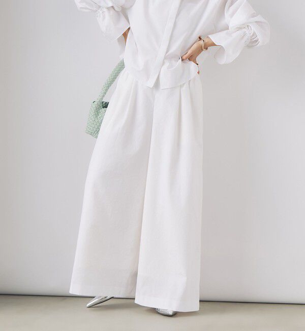 NOLLEY'S「ウォッシャブルエクセルテックタンブラー2タックワイドパンツ」|その他|