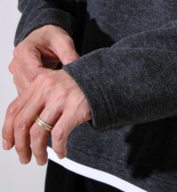 GLOSTER「【もちもち素材】ストレッチサカリバ起毛フェイクレイヤードプルオーバー」|Tシャツ・カットソー|