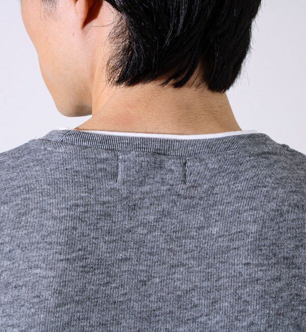 GLOSTER「【もちもち素材】ストレッチサカリバ起毛フェイクレイヤードプルオーバー」|Tシャツ・カットソー|