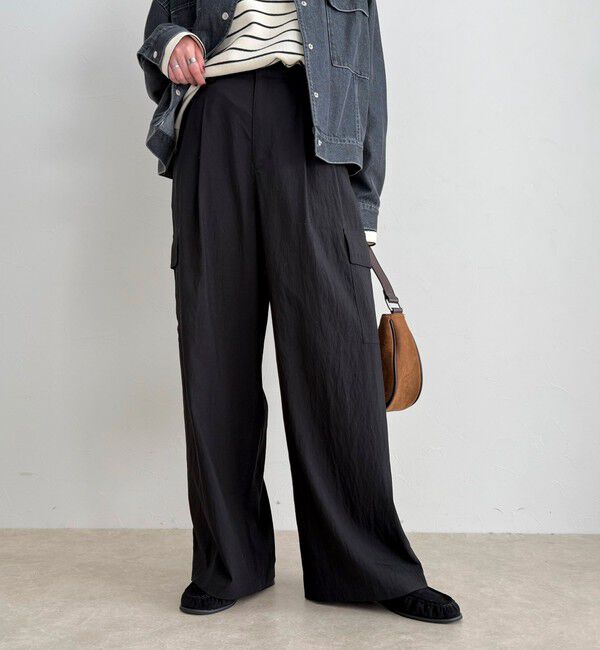 fredy emue「2タックカーゴパンツ」|チノ|ブラック