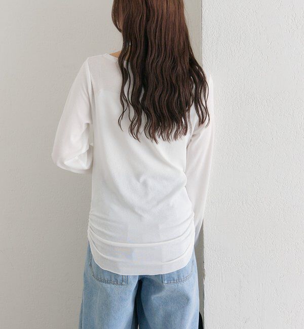  「裾ギャザーシアーロンＴ」|Tシャツ・カットソー|