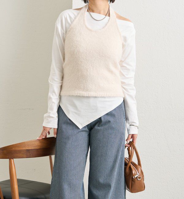  「ふわふわホルターニットビスチェ」|ニット・セーター|