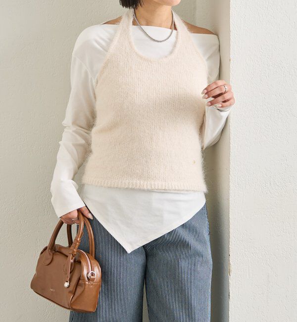 「ふわふわホルターニットビスチェ」|ニット・セーター|