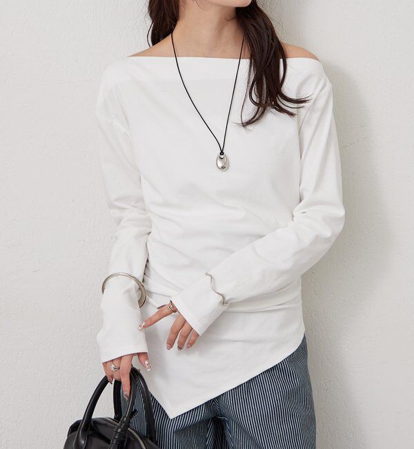  「オフショルヘム カットソー」|Tシャツ・カットソー|