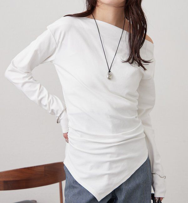  「オフショルヘム カットソー」|Tシャツ・カットソー|