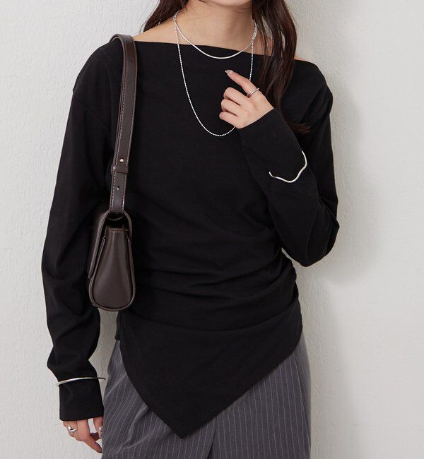  「オフショルヘム カットソー」|Tシャツ・カットソー|