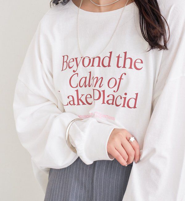  「配色BIGロゴロングTシャツ」|Tシャツ・カットソー|