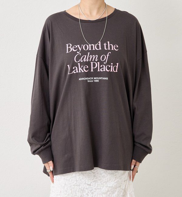  「配色BIGロゴロングTシャツ」|Tシャツ・カットソー|