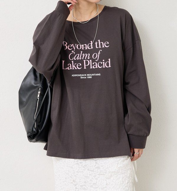  「配色BIGロゴロングTシャツ」|Tシャツ・カットソー|