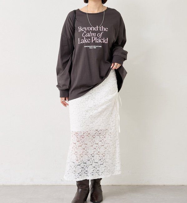  「配色BIGロゴロングTシャツ」|Tシャツ・カットソー|